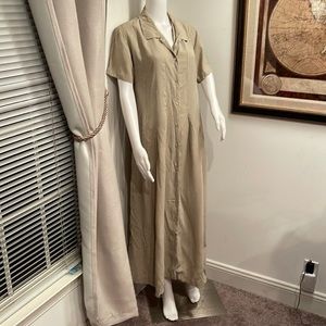 VINTAGE SARAH CAPMEN LONG SHIRT DRESS SIZE 10